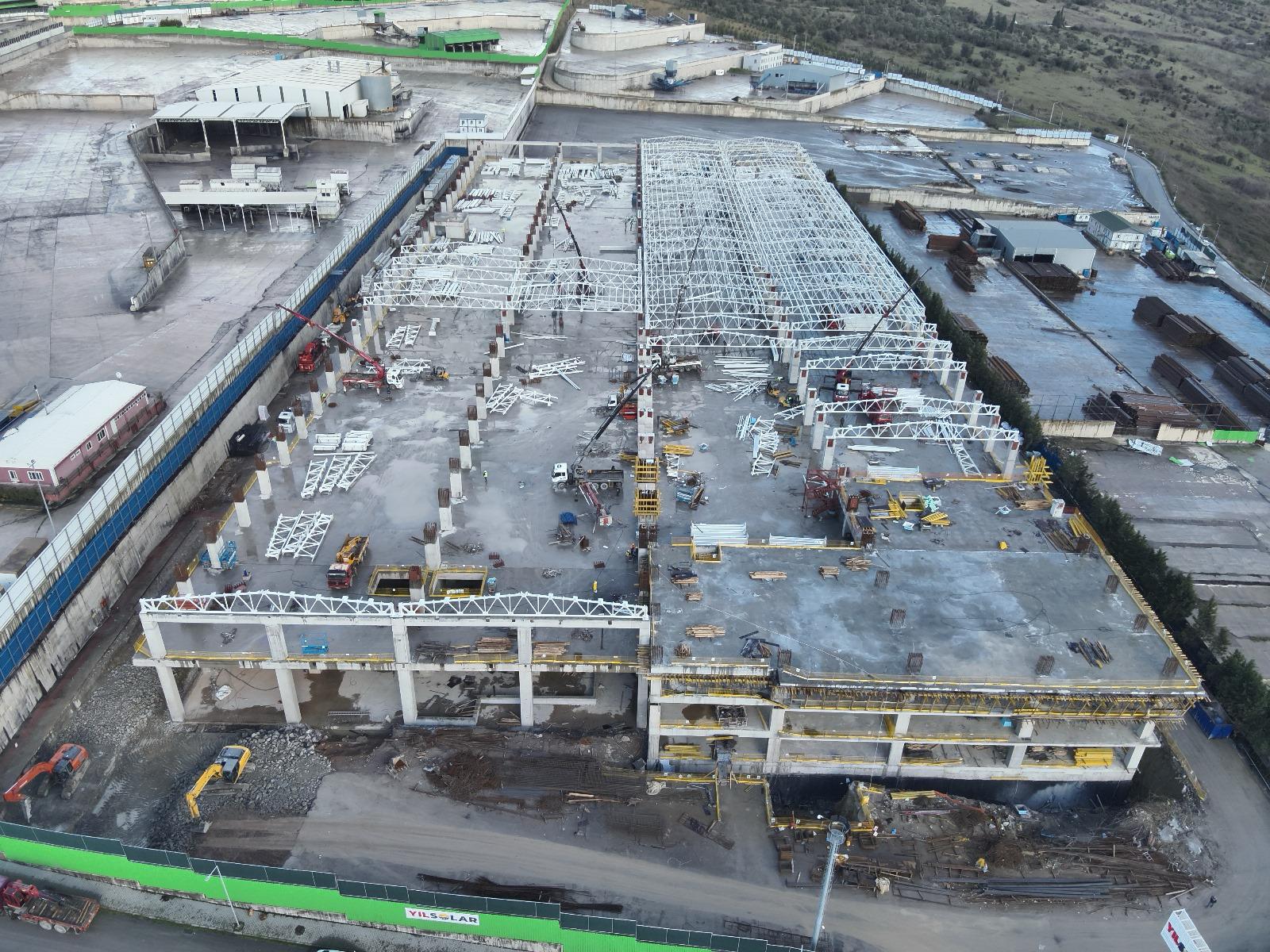 Dilovası Yılsolar Güneş Enerji Paneli Fabrikası – Kaba Yapı İnşaatı Projesi